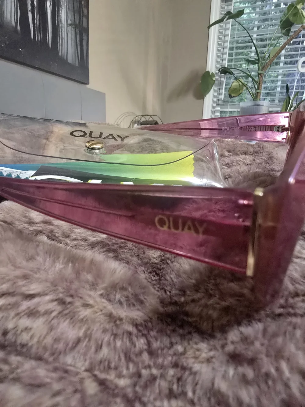 Quay Purple Ombre Cat Eye Sunglasses